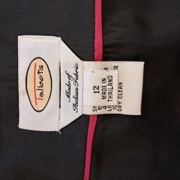 Talbots wool blend houndtoothblack cream skirt size 12  22 inches long nwt - Picture 4 of 6